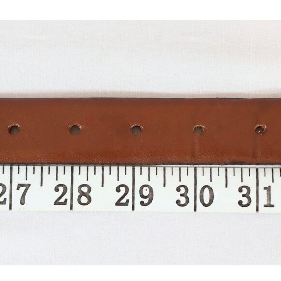 Kenneth Cole Belt 30 Waist Cinnamon Brown Handcrafted Italian Leather - Picture 11 of 12